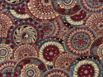 Gobelinstoff Retro Rot Bunt Nr 4922